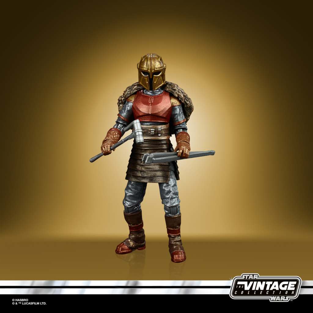 STAR WARS THE MANDALORIAN VINTAGE COLLECTION CARBONIZED ACTION FIGURA 2021 THE ARMORER 10 CM HASBRO