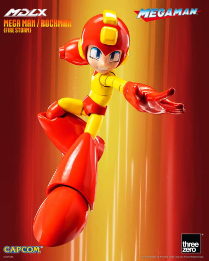 THREEA TOYS/THREEZERO MEGA MAN FIRE STORM MDLX AF ACTION FIGURE 10 cm