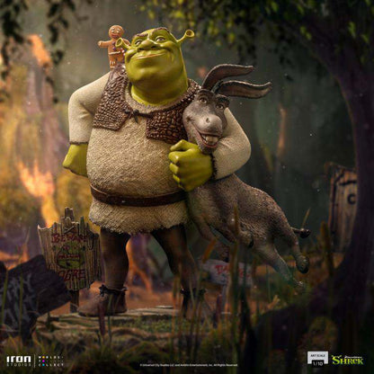 IRON STUDIOS SHREK + DONKEY 1/10 STATUA 26 cm