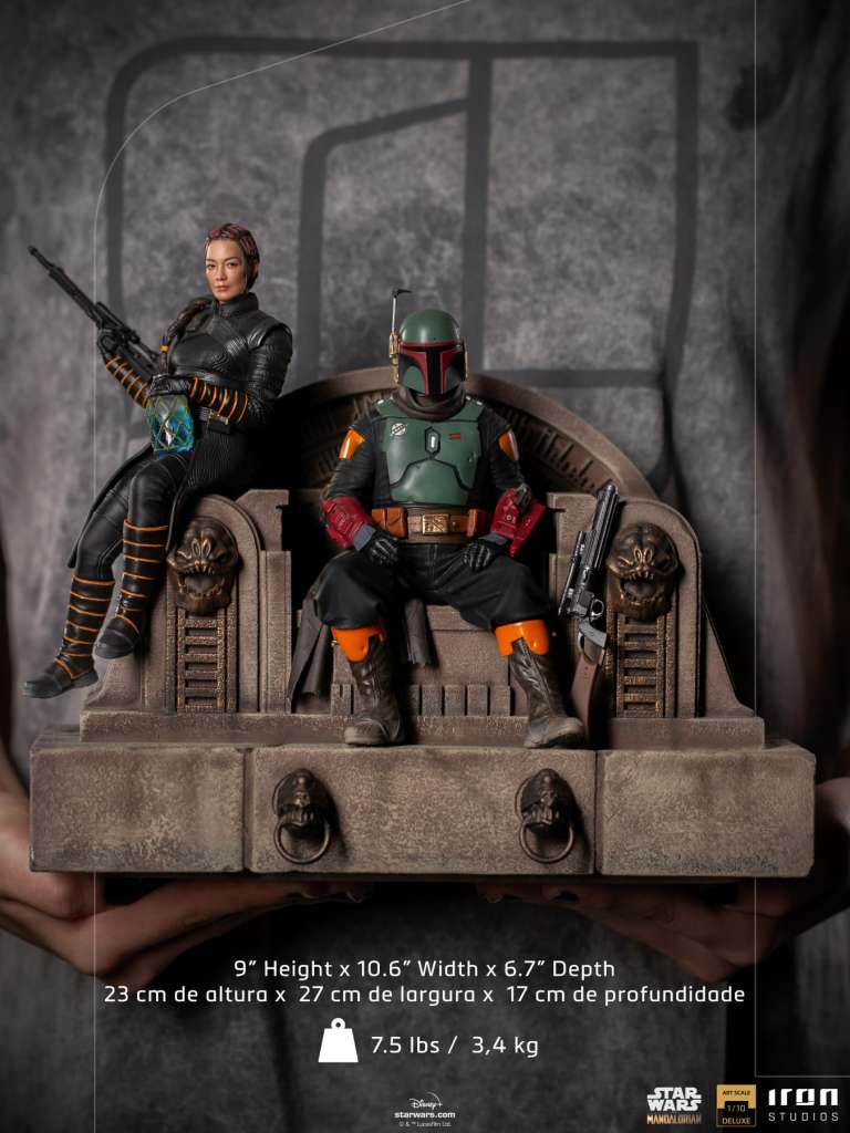 IRON STUDIOS MANDALORIAN BOBAFETT FENNEC DLX 1/10 STATUA 23 cm