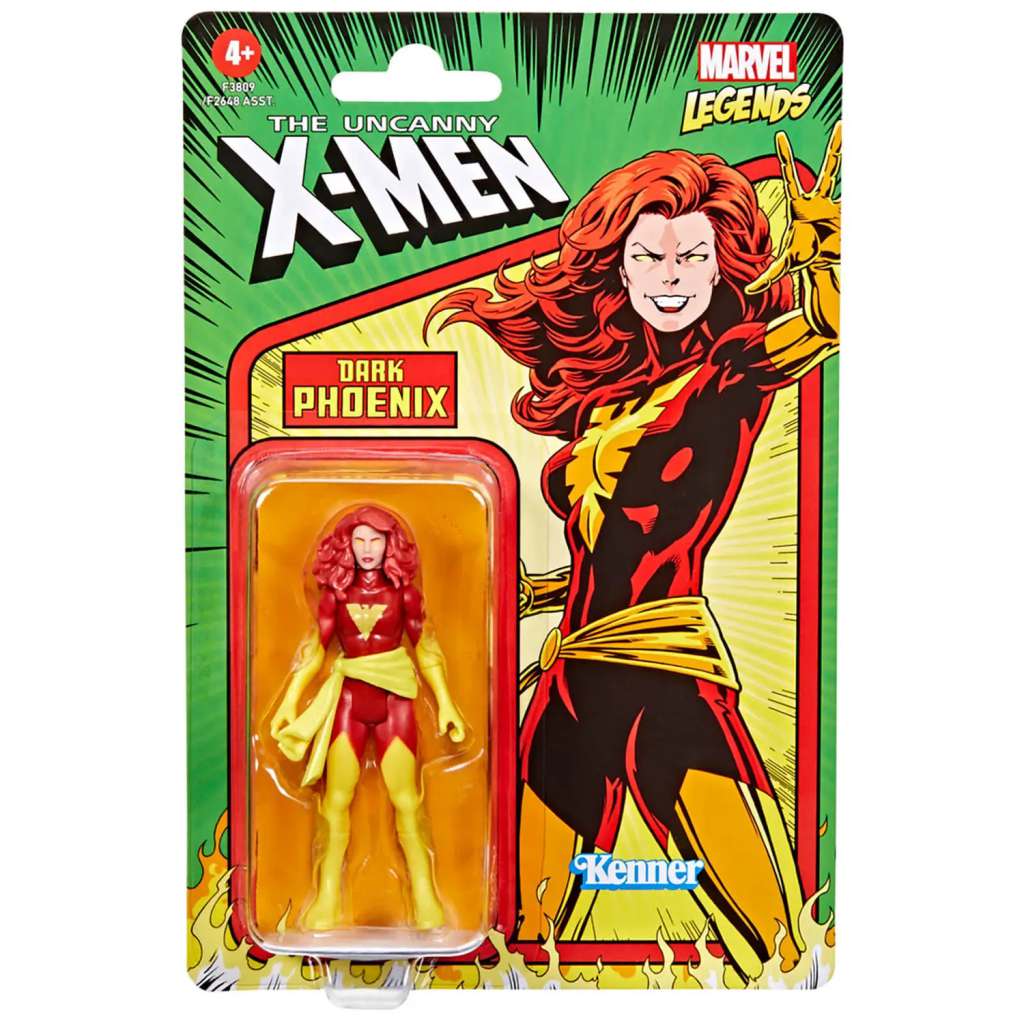 THE UNCANNY X-MEN MARVEL LEGENDS RETRO COLLECTION ACTION FIGURA 2022 DARK PHOENIX 10 CM HASBRO