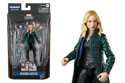 THE FALCON E THE WINTER SOLDIER MARVEL LEGENDS SERIES ACTION FIGURA 2022 INFINITY ULTRON BAF: SHARON CARTER 15 CM HASBRO