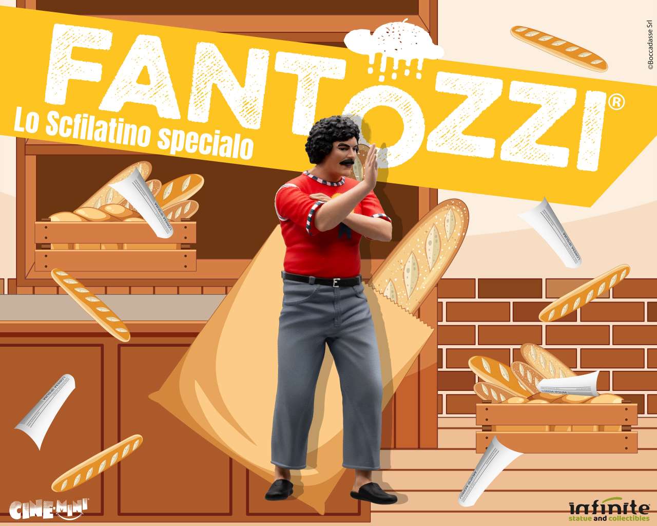INFINITE STATUE FANTOZZI CECCO LO SCFILATINO SPECIALO CINEMINI PVC MINI FIGURA 12 cm