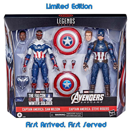 MARVEL LEGENDS ACTION FIGURA 2-PACK  2022 CAPTAIN AMERICA: SAM WILSON & STEVE ROGERS 15 CM HASBRO