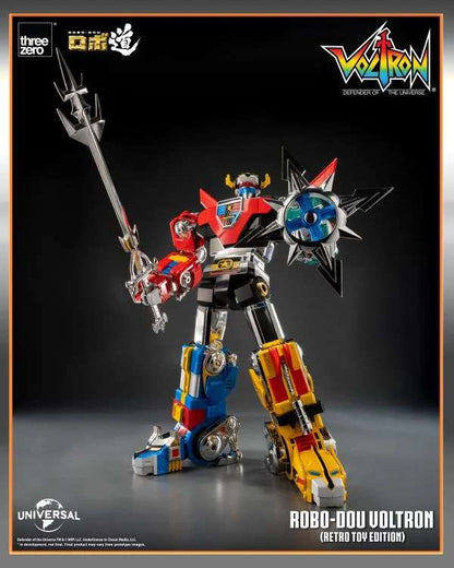 VOLTRON: DEFENDER OF THE UNIVERSE ROBO-DOU ACTION FIGURA VOLTRON RETRO TOY EDITION 27 CM THREEZERO