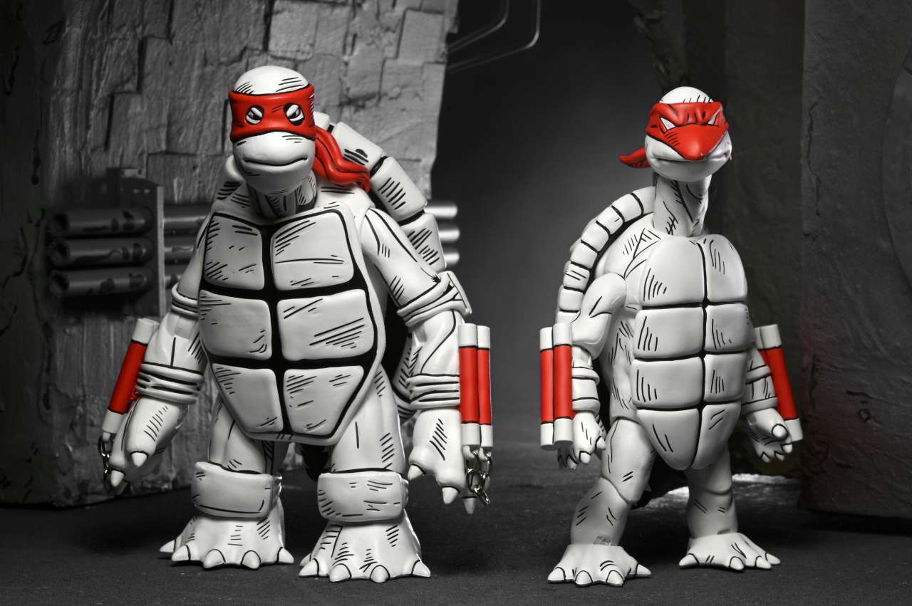 TMNT MIRAGE B&W FIRST TURTLES 2PACK AF