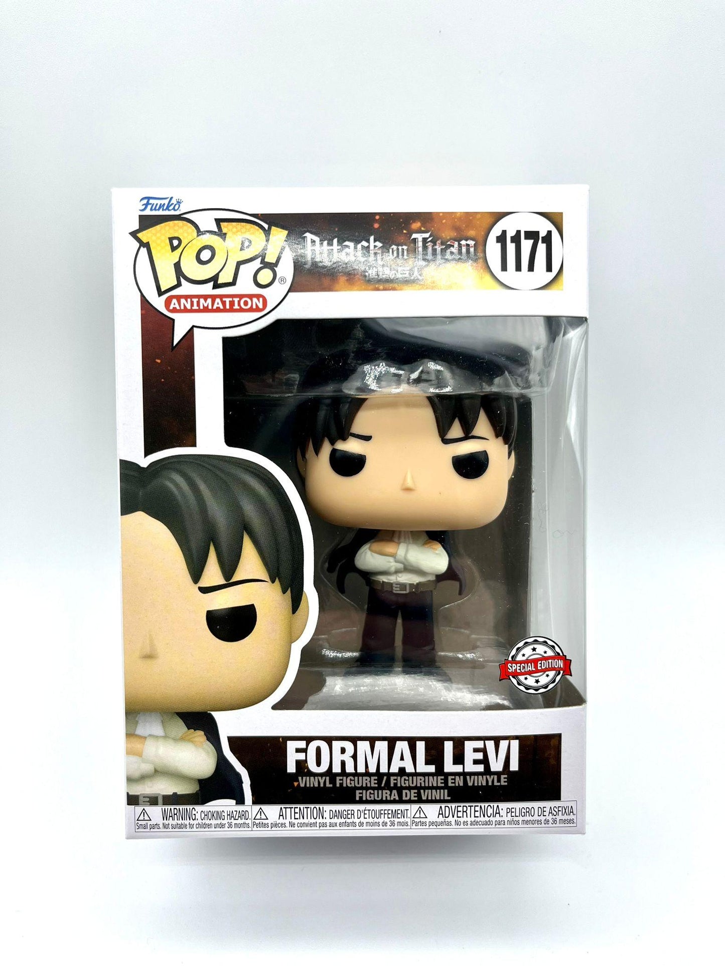 Attack On Titan Pop! Animation Vinile Figura Formal Levi 9 Cm Funko