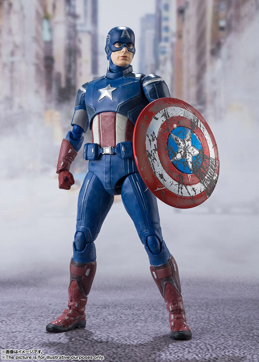 Avengers Assemble Figura Captain America Shf 15 cm Bandai