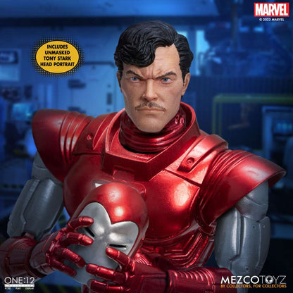 MEZCO TOYS ONE 12 COLL IRON MAN SILVER CENTURION AF ACTION FIGURE 17 cm