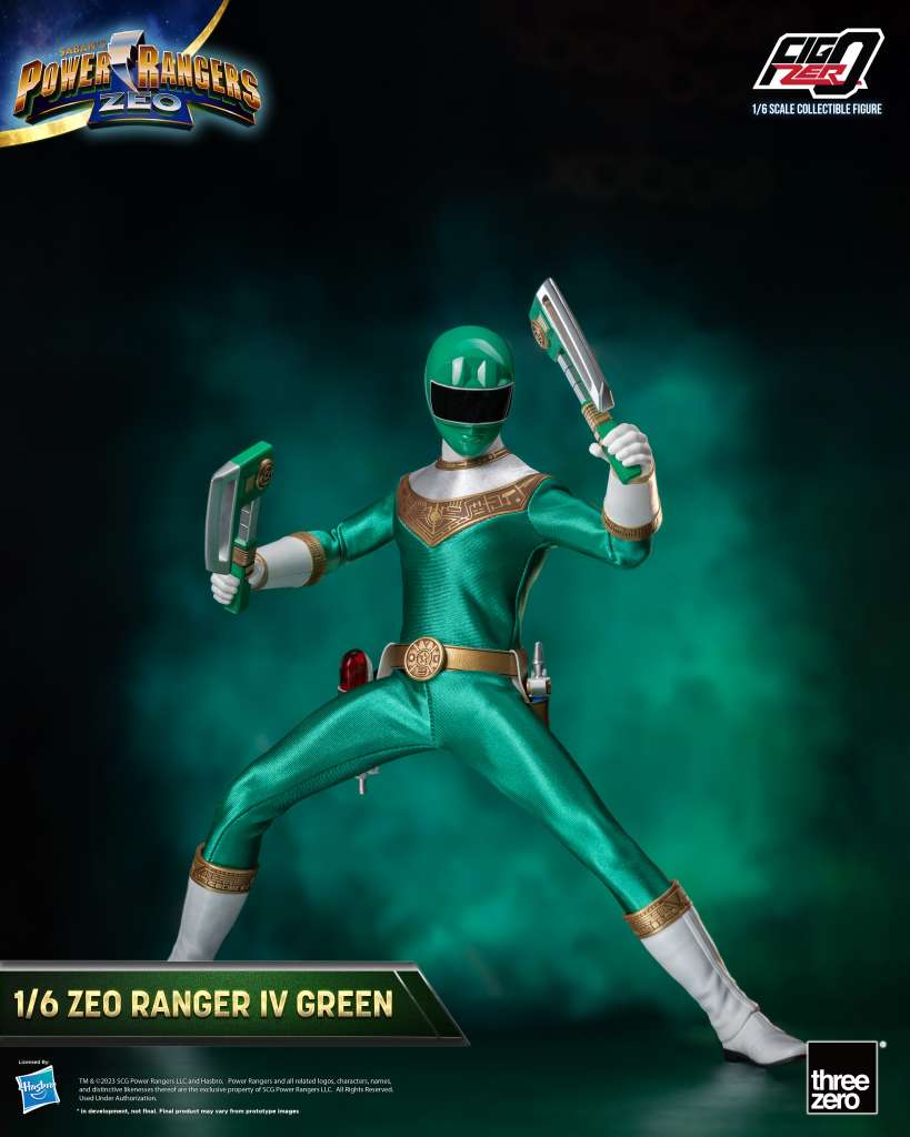 POWER RANGERS ZEO FIGZERO ACTION FIGURA 1/6 RANGER IV GREEN 30 CM THREEZERO