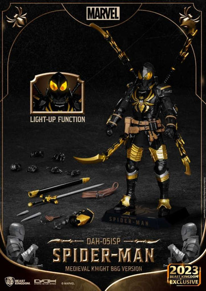 BEAST KINGDOM MEDIEVAL KNIGHT SPIDER-MAN B&G VER. FIGU ACTION FIGURE 20 cm
