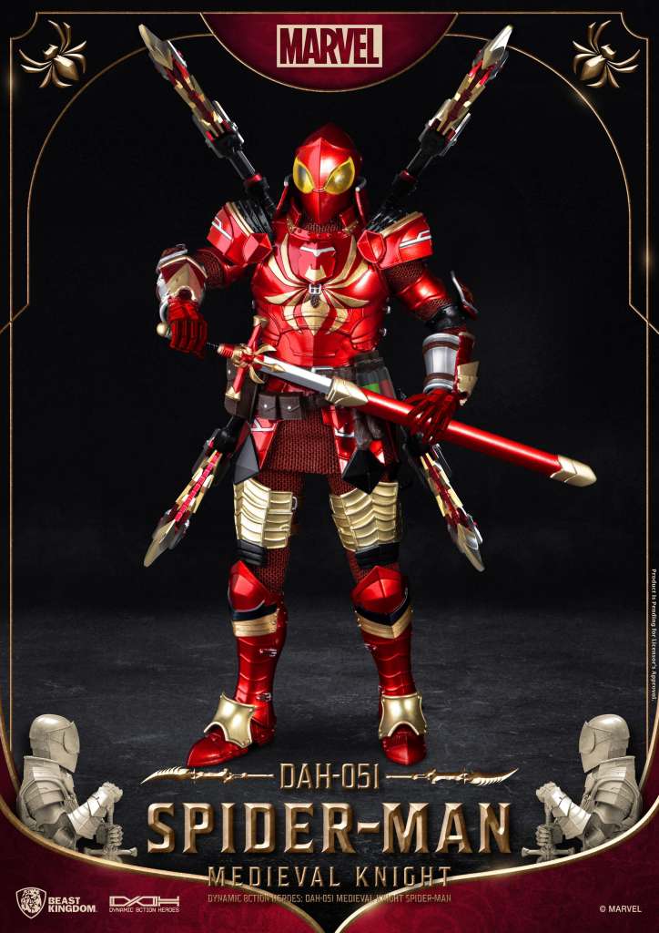 BEAST KINGDOM MEDIEVAL KNIGHT SPIDER-MAN DAH ACTION FIGURE 20 cm