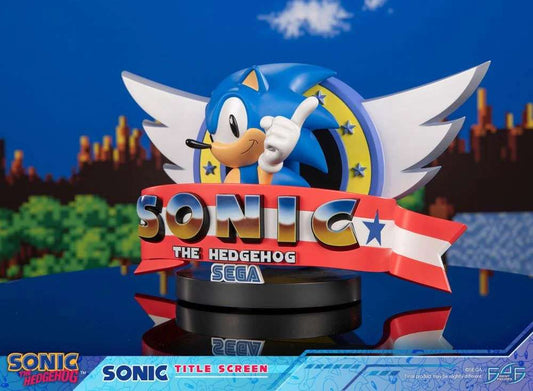 SONIC THE HEDGEHOG TITLE SCREEN STATUE