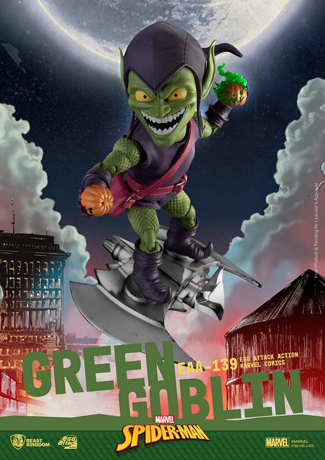 BEAST KINGDOM GREEN GOBLIN - MARVEL EGG ATTACK COMICS ACTION FIGURE 16 cm
