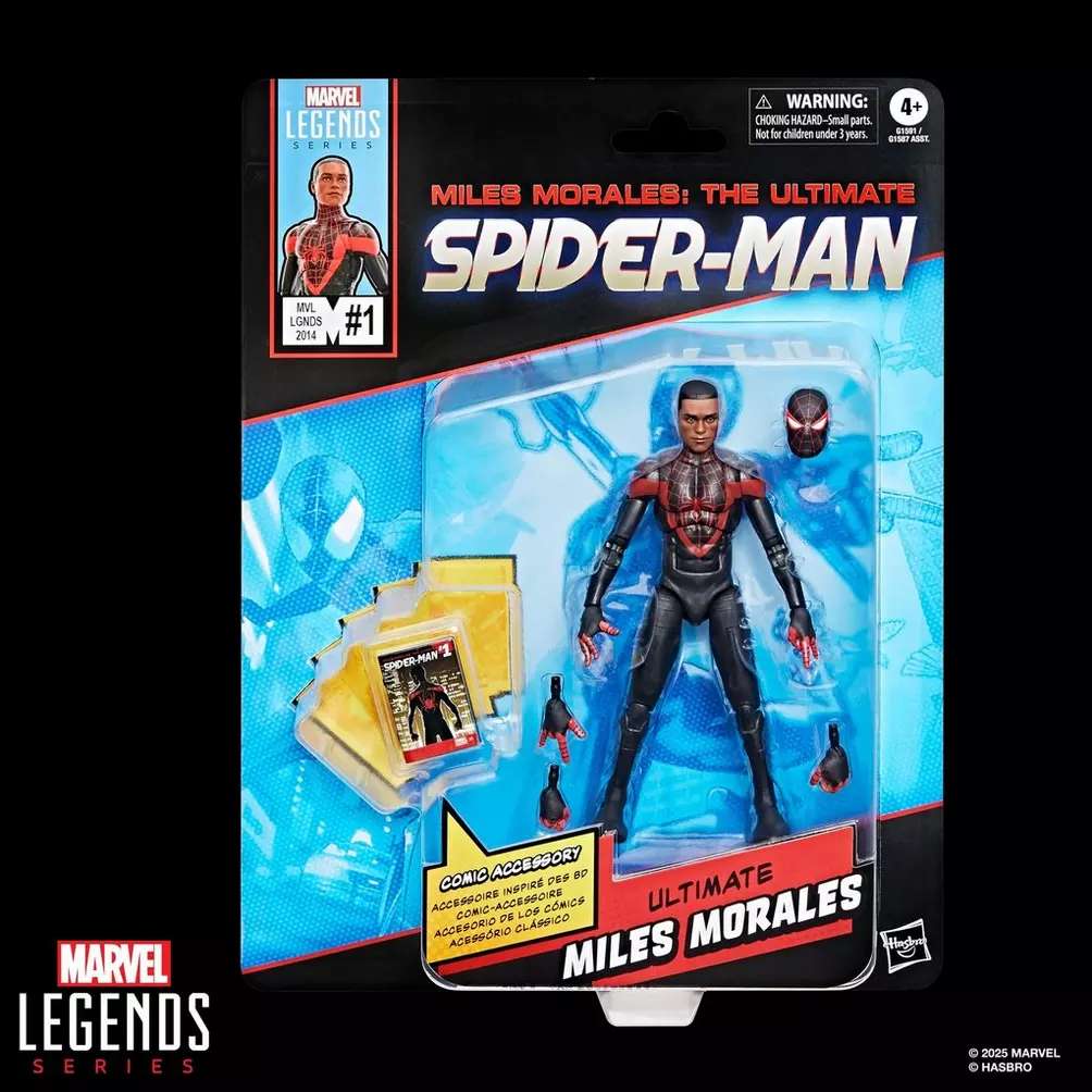 HASBRO SPIDER-MAN & MILES MORALES - MARVEL LEGENDS MINI COMICS ULTIMATE ACTION FIGURE