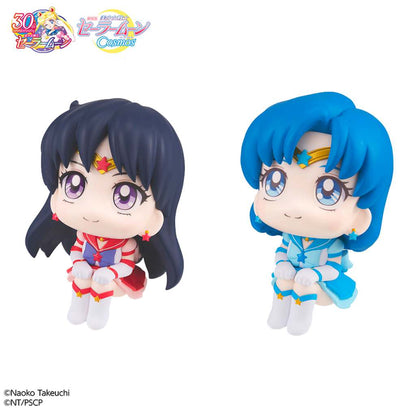 SAILOR MOON COSMOS LOOK UP PVC STATUAS ETERNAL SAILOR MERCURY & ETERNAL SAILOR MARS SET 11 CM MEGAHOUSE