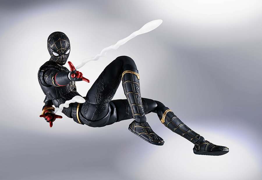 BANDAI SHF SPIDER-MAN NO WAY HOME BLACK/GOLD ACTION FIGURE 15 cm