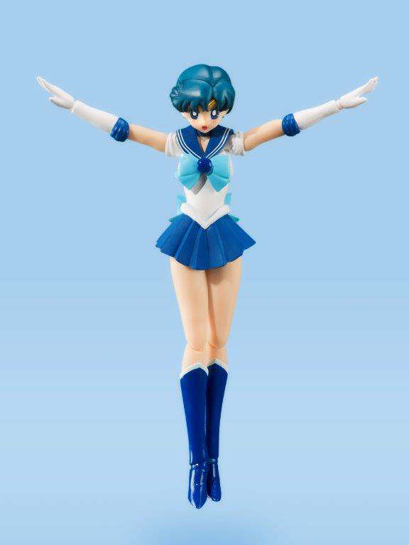 BANDAI SAILOR MERCURY SAILOR MOON S.H. FIGUARTS ANIMATION COLOR EDITION ACTION FIGURE 14 CM