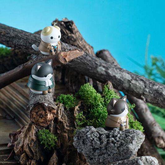 ATTACK ON TITAN MEGA CAT PROJECT GATHERING SCOUT REGIMENT DANYAN! SPECIAL SET 3 CM MEGAHOUSE