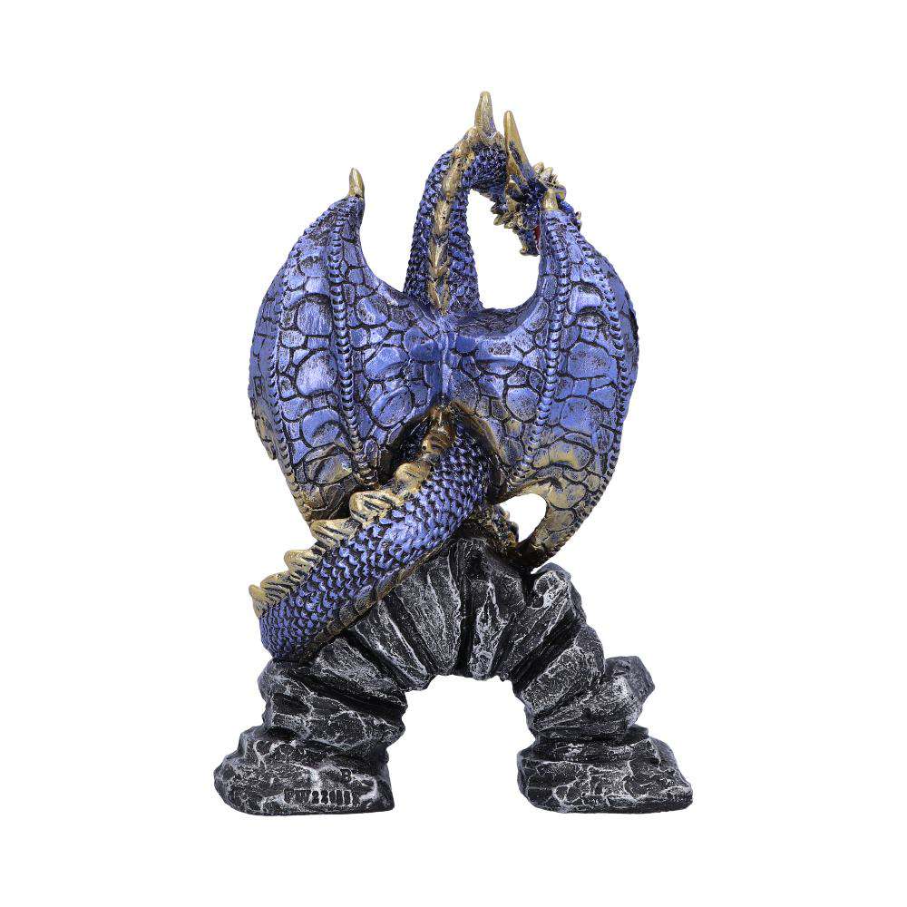 DRAGON FIGURINE METALLIC BLUE ACKO