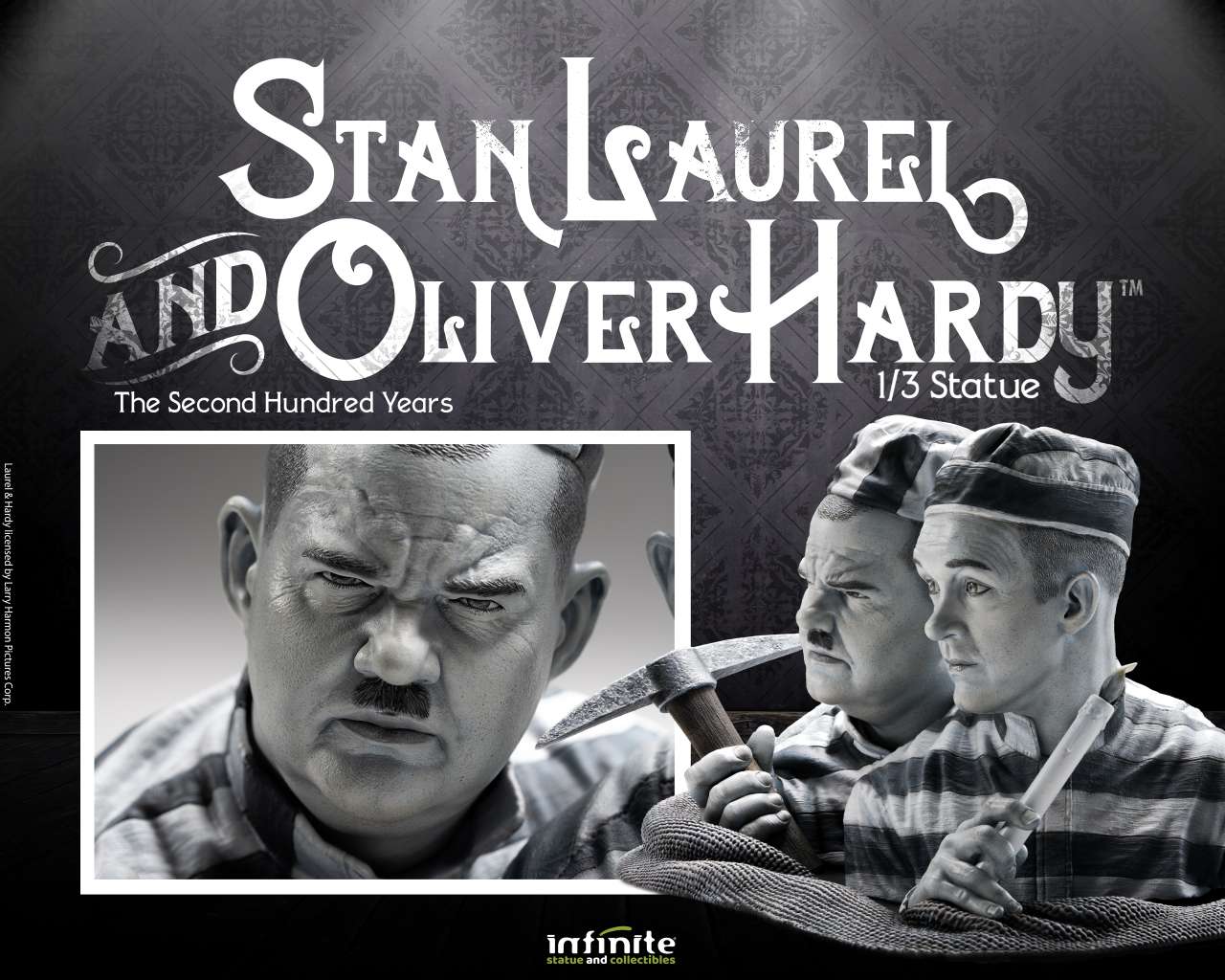 INFINITE STATUE STAN LAUREL & OLIVER HARDY 1/3 STATUA 29 cm
