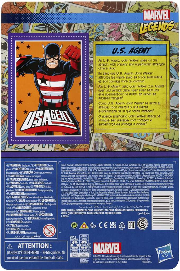 HASBRO - MARVEL LEGENDS RETRO US AGENT AF ACTION FIGURE