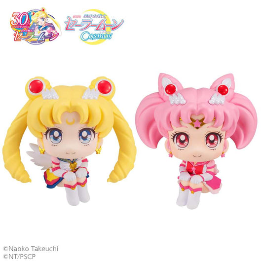 SAILOR MOON COSMOS THE MOVIE LOOK LOOK UP PVC STATUAS ETERNAL SAILOR MOON & ETERNAL SAILOR CHIBI MOON LTD VER. 11 CM MEGAHOUSE