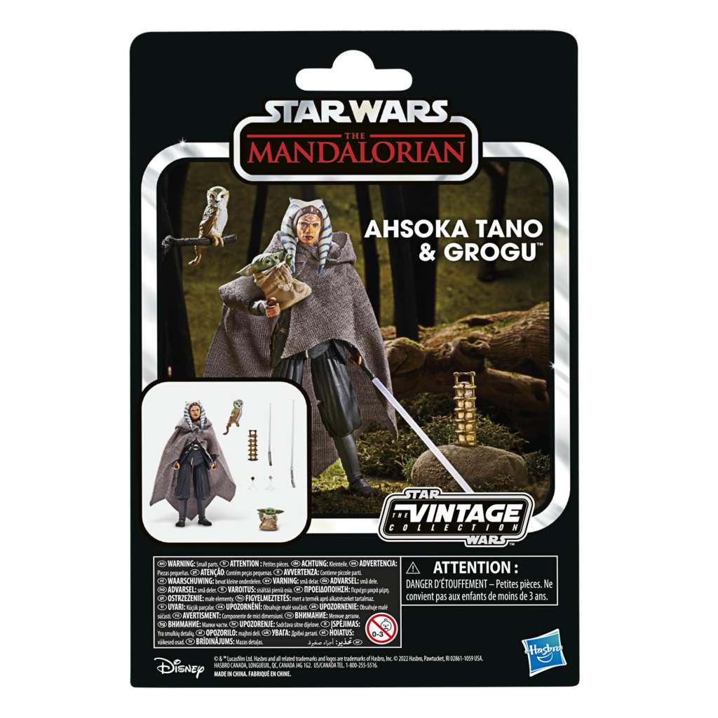 STAR WARS: THE MANDALORIAN VINTAGE COLLECTION ACTION FIGURA 2022 AHSOKA TANO & GROGU 10 CM HASBRO