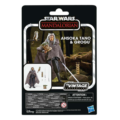 STAR WARS: THE MANDALORIAN VINTAGE COLLECTION ACTION FIGURA 2022 AHSOKA TANO & GROGU 10 CM HASBRO