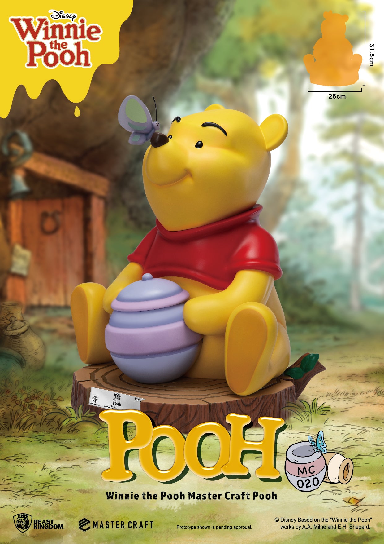 BEAST KINGDOM WINNIE THE POOH MASTER CRAFT STATUA