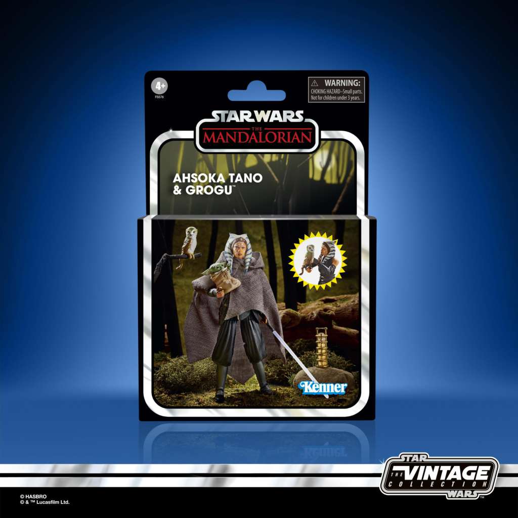 STAR WARS: THE MANDALORIAN VINTAGE COLLECTION ACTION FIGURA 2022 AHSOKA TANO & GROGU 10 CM HASBRO