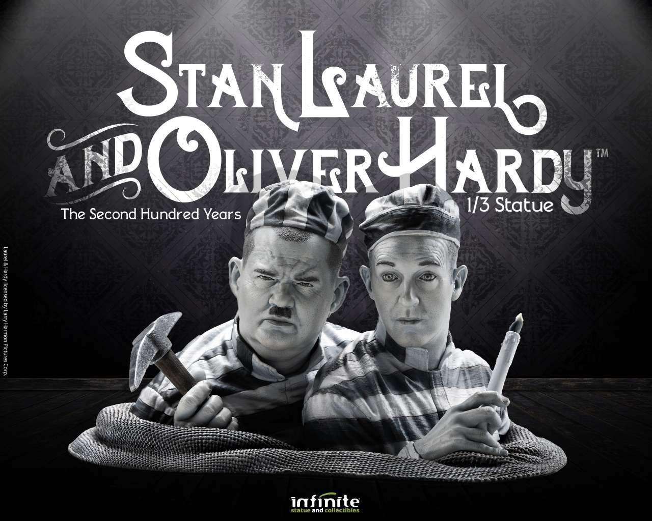 INFINITE STATUE STAN LAUREL & OLIVER HARDY 1/3 STATUA 29 cm