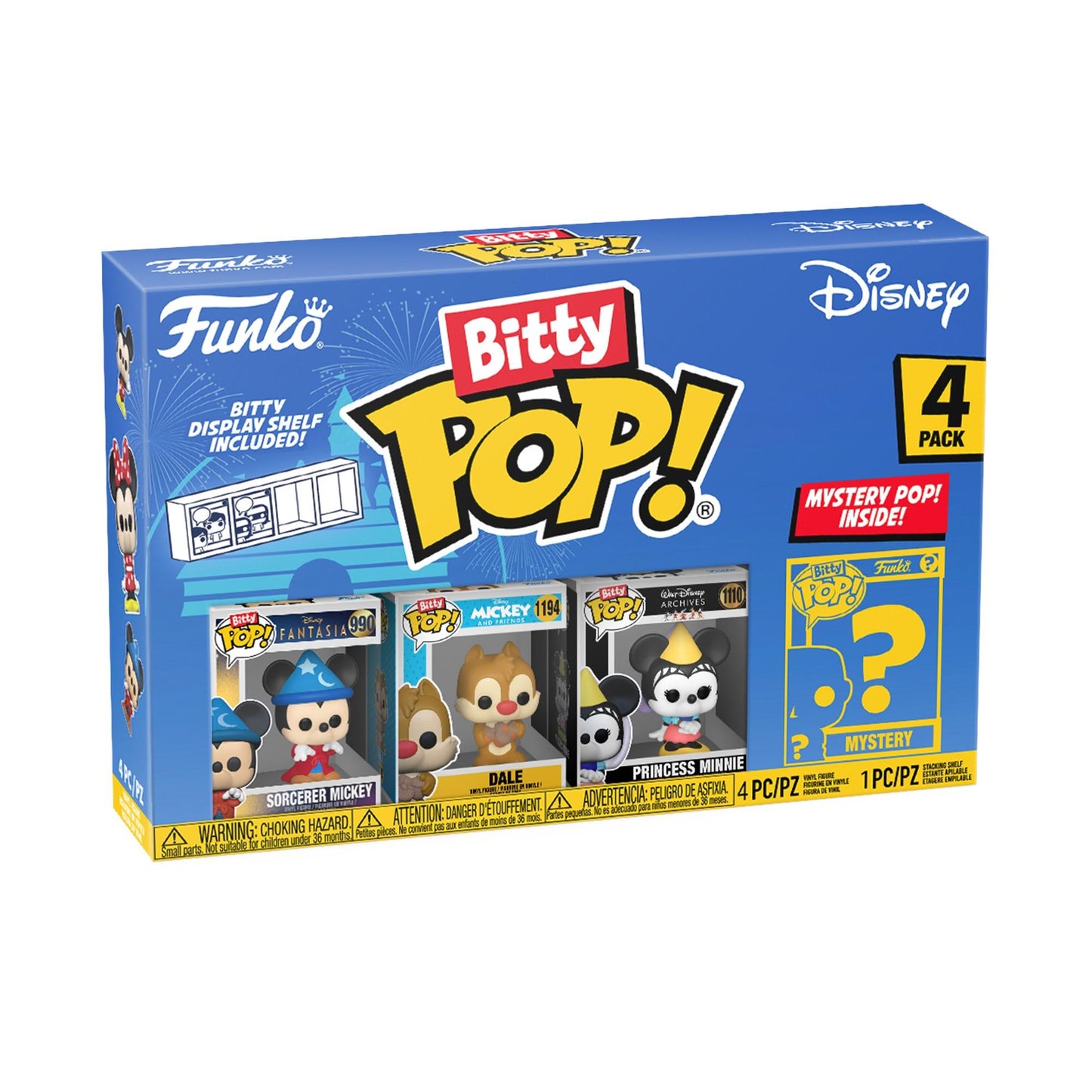 Bitty POP Disney - Mickey Mouse Fantasia Minnie e Dale e Personaggio a sorpresa Funko