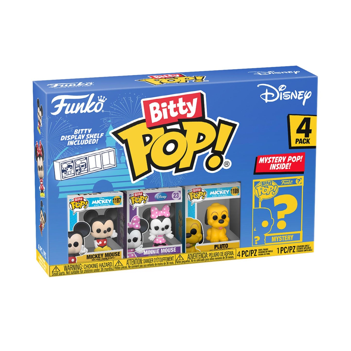 Bitty POP Disney - Mickey Mouse Minnie e Pluto e Personaggio a sorpresa Funko