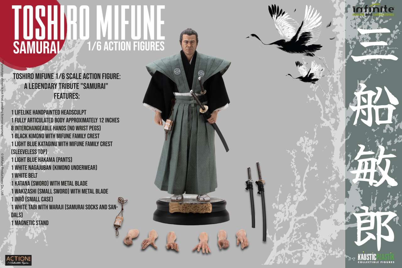 INFINITE STATUE TOSHIRO MIFUNE SAMURAI 1/6 ACTION FIGURE 30 cm