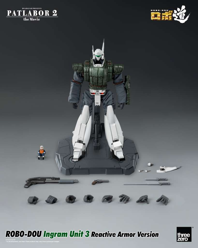 THREEA TOYS/THREEZERO PATLABOR 2 MOVIE ROBO-DOU INGRAM UNIT 3 REACTIVE ARMOR VER ACTION FIGURE 23 cm