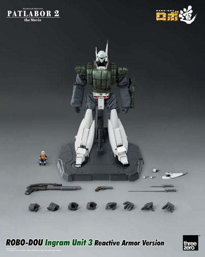THREEA TOYS/THREEZERO PATLABOR 2 MOVIE ROBO-DOU INGRAM UNIT 3 REACTIVE ARMOR VER ACTION FIGURE 23 cm