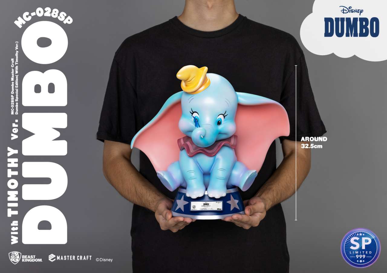 BEAST KINGDOM DUMBO SPECIAL EDITION THIMOTY VERSION MASTER CRAFT STATUA Dum: 37.5 X 27.5 X 32.5cm Tim: 8.4 X 8.4 X14.5cm
