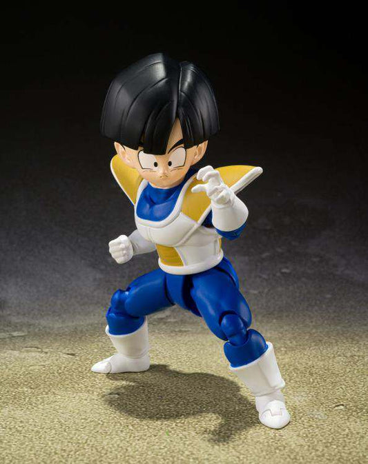 DRAGON BALL Z S.H FIGUARTS FIGURA SON GOHAN VESTITO DA BATTAGLIA 14 CM BANDAI