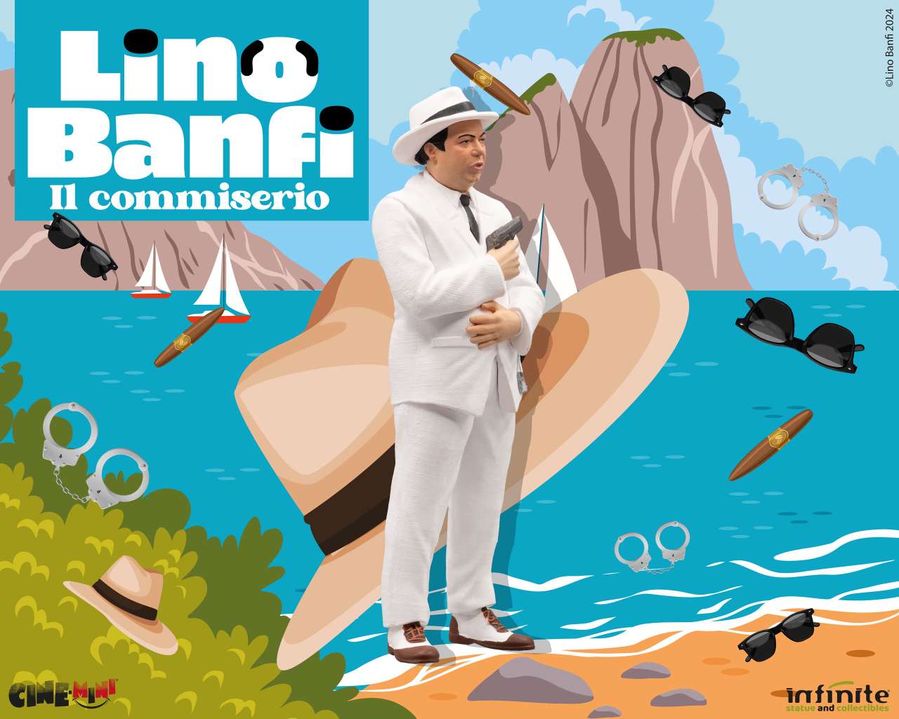 INFINITE STATUE LINO BANFI IL COMMISERIO CINEMINI PVC MINI FIGURA 11 cm