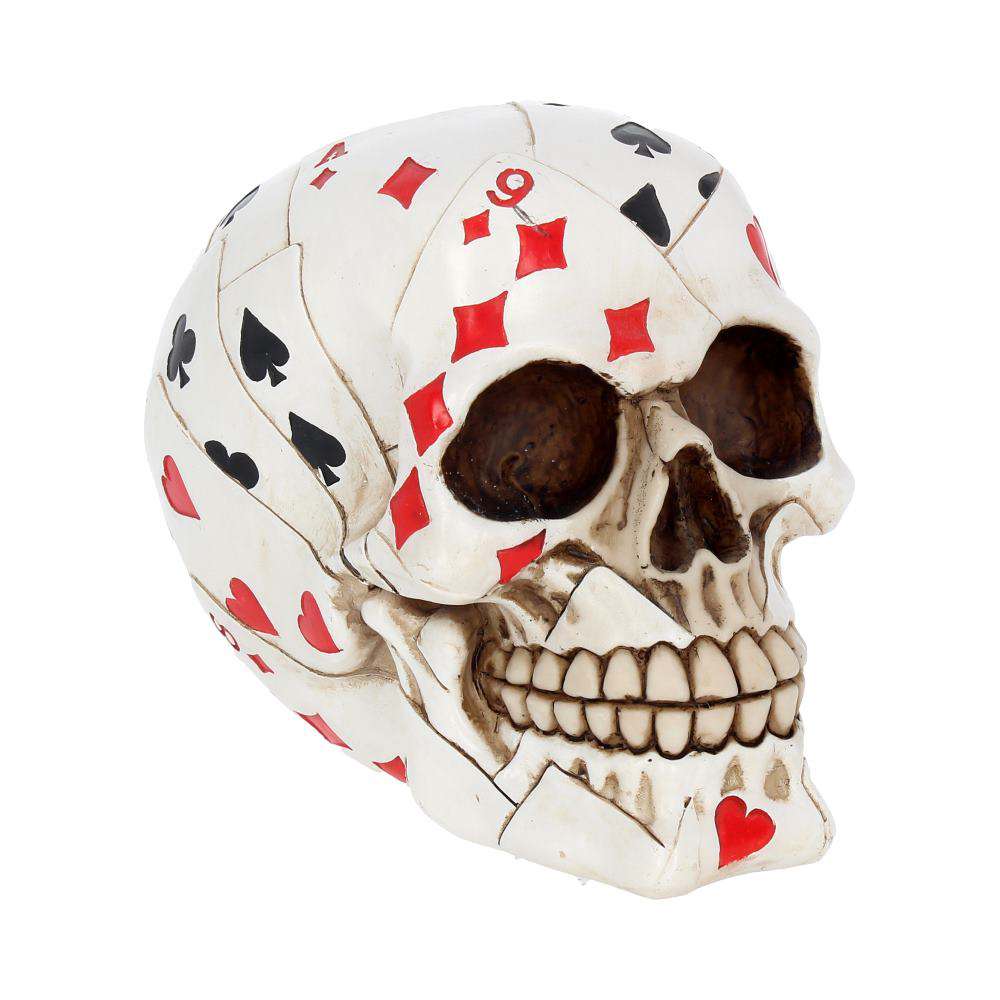 SKULL ORNAMENT HAND PLAYING CARD