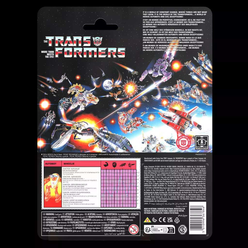 TRANSFORMERS RETRO G1 AUTOBOT WHEELIE AF
