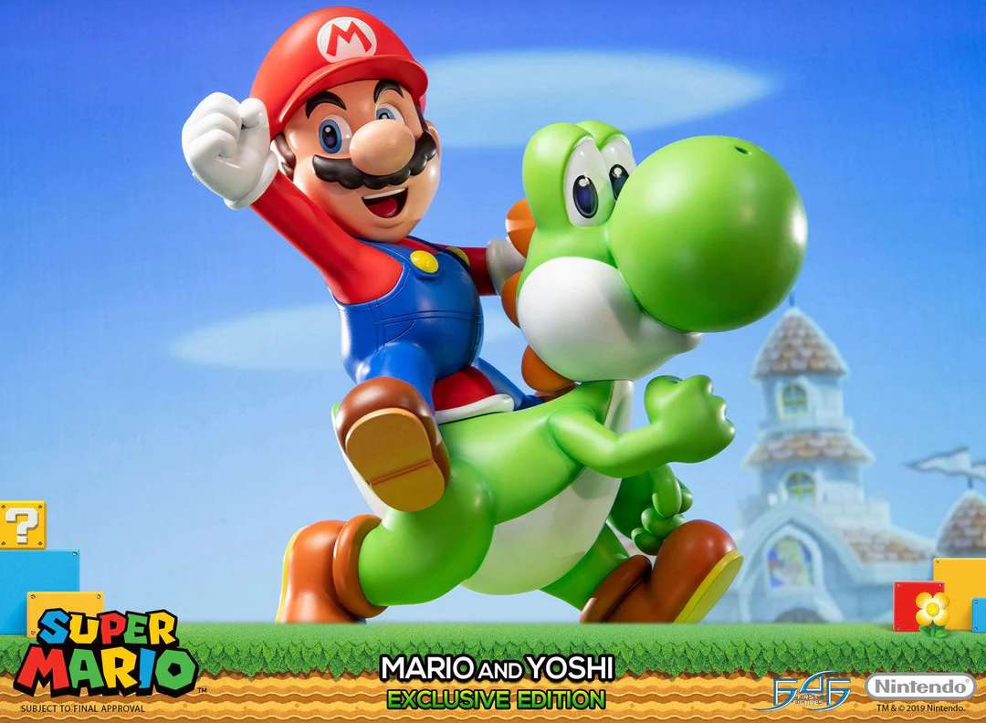 SUPERMARIO MARIO & YOSHI  EXCL ED STATUE