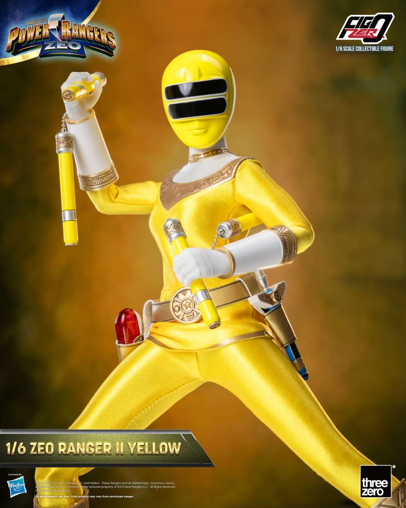POWER RANGERS ZEO FIGZERO ACTION FIGURA 1/6 RANGER II YELLOW 30 CM THREEZERO