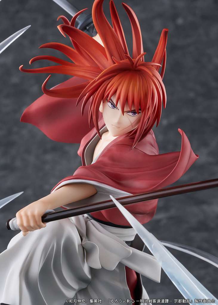 RUROUNI KENSHIN: MEIJI KENKAKU ROMANTAN KYOTO DOURAN PVC STATUA 1/7 KENSHIN HIMURA SOURYUSEN VER. 27 CM PROOF