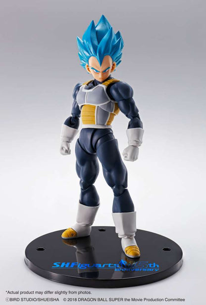 Dragon Ball Super S.h. Figuarts Vegeta Super Saiyan Blu (15° Anniversary) 14 Cm