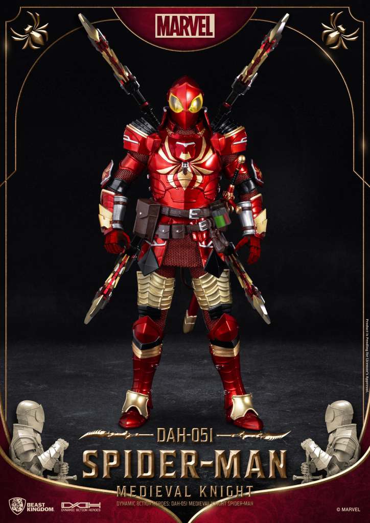 BEAST KINGDOM MEDIEVAL KNIGHT SPIDER-MAN DAH ACTION FIGURE 20 cm