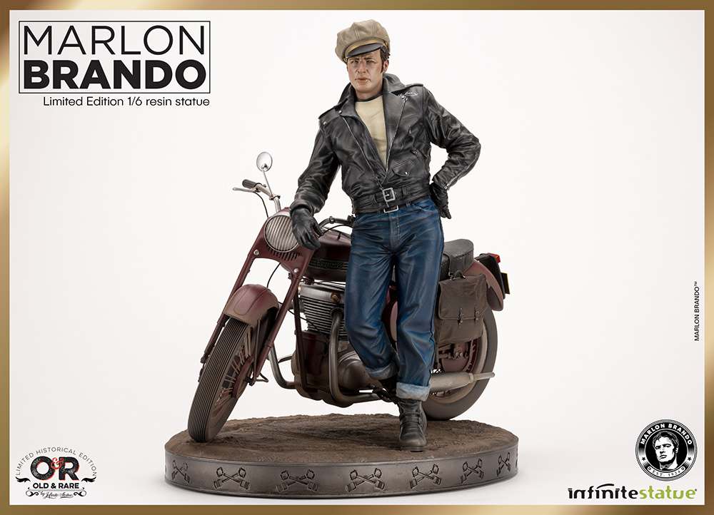 MARLON BRANDO W/BIKE OLD&RARE 1:6 RESIN
