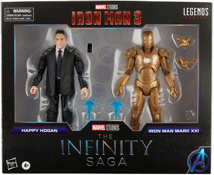 HASBRO ML IS HAPPY HOGAN & IRON MAN MKXXI AF ACTION FIGURE