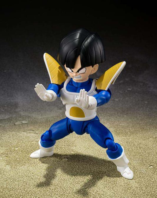 DRAGON BALL Z S.H FIGUARTS FIGURA SON GOHAN VESTITO DA BATTAGLIA 14 CM BANDAI